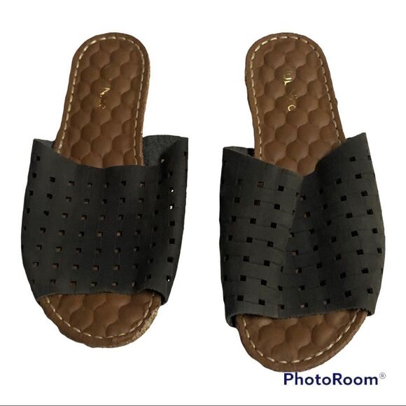 Klub Nico Women’s Grey and Brown Sip-On Sandals Size 6 - Picture 1 of 7